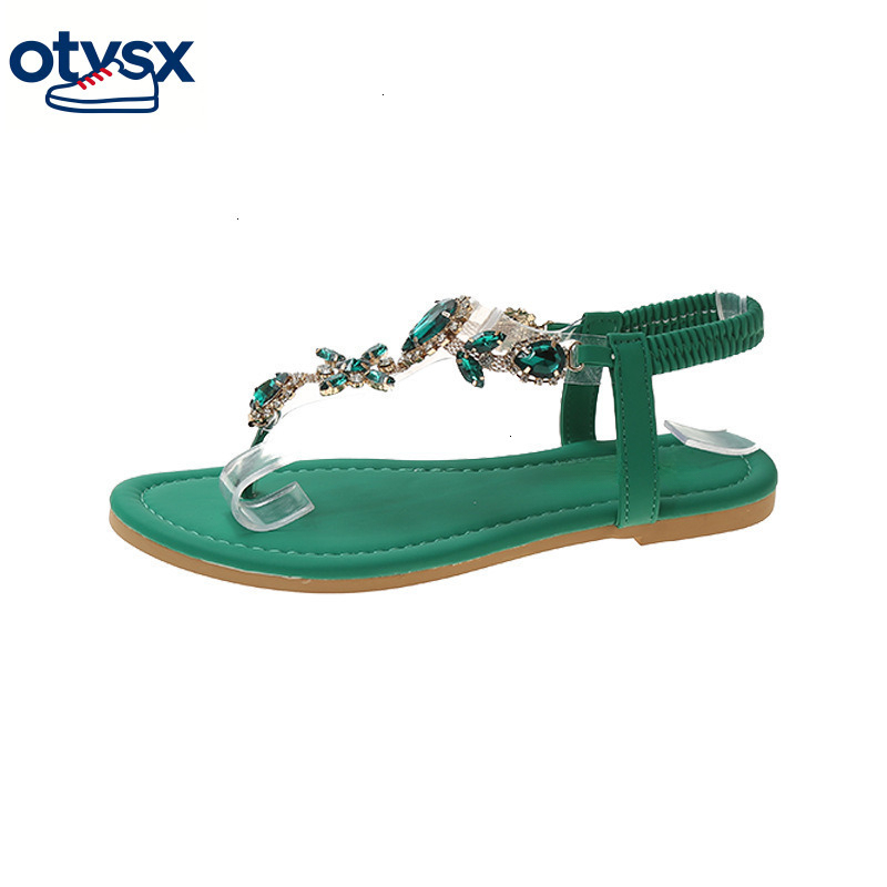 2026 new women's sandals summer new big rhinestone fashion European and American plus size women's sandals casual shoes