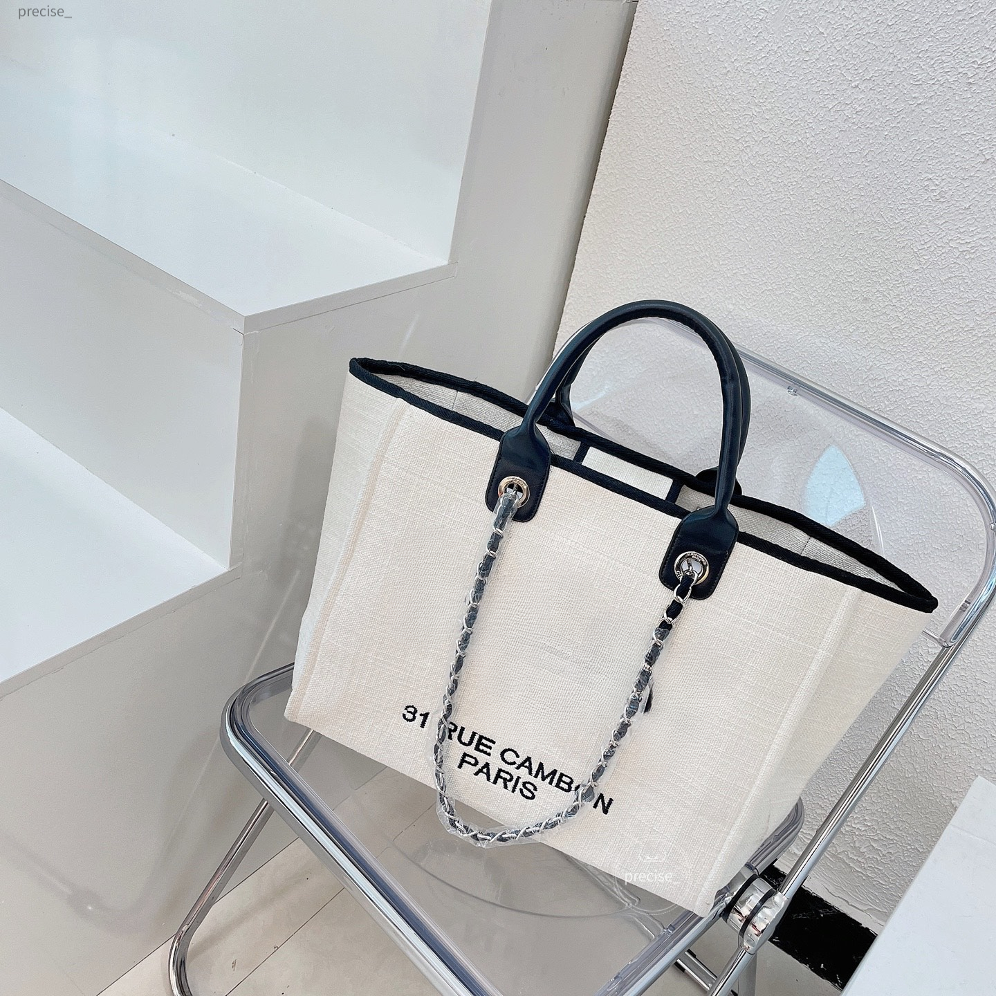 Luxury Womens Beach Bag Designer Tote Bag Classic Capacity High Quality Fashion Versatile Pearl 38cm Large Canvas leather shoulder Shopping Bags