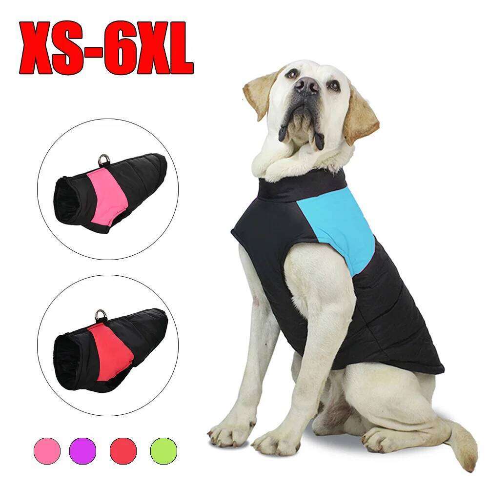 Dog Clothes for Small Medium Big Dogs Cats Autumn Winter Cozy Waterproof Puppy Fleece Jacket Coat Golden Retriever Pet Outfits