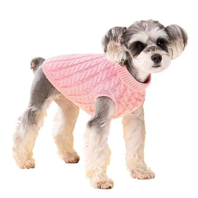 Dog Clothes for Small Medium Dogs Cats Autumn Winter Cozy Fleece Puppy Striped Sweater Bulldog Chihuahua Teddy Pet T-shirt