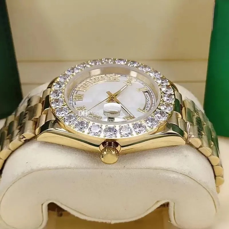 44mm high quality AAA+ men's watch mens diamond watches men automatic mechanical wristwatch man stainless steel buckle sport waterproof wristwatc