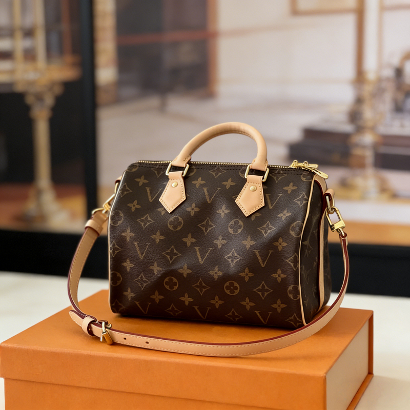 12A Designers Women Speedyss pillow Shoulder Bags Messenger Travel bag Classic Style Fashion Flowers Lady Totes Luxury handbags 16 20 25 30CM sac M40390 4 Size