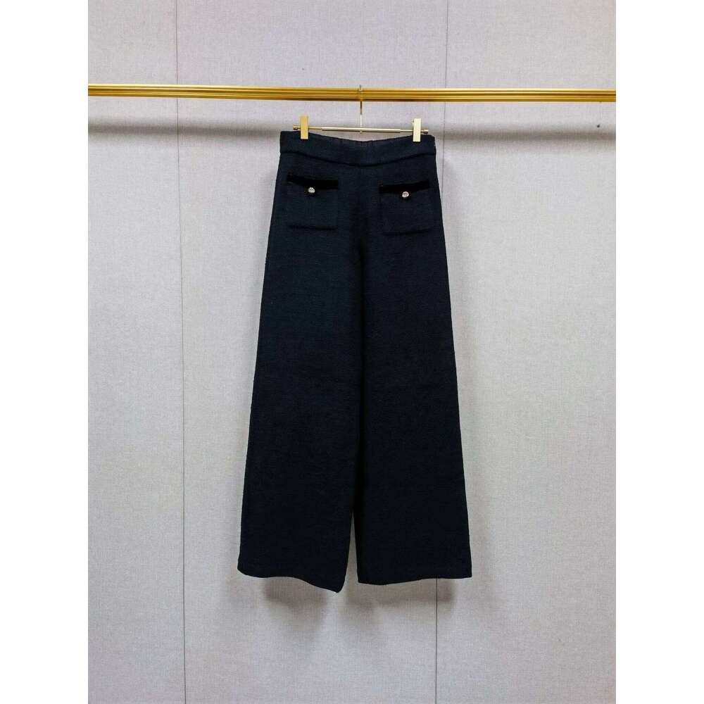 Detachable Bead Collar Women Sleeveless Vest Coat Single-Breasted Jacket Top Or High Waist Straight Leg Loose Pants For Lady Mdng260330