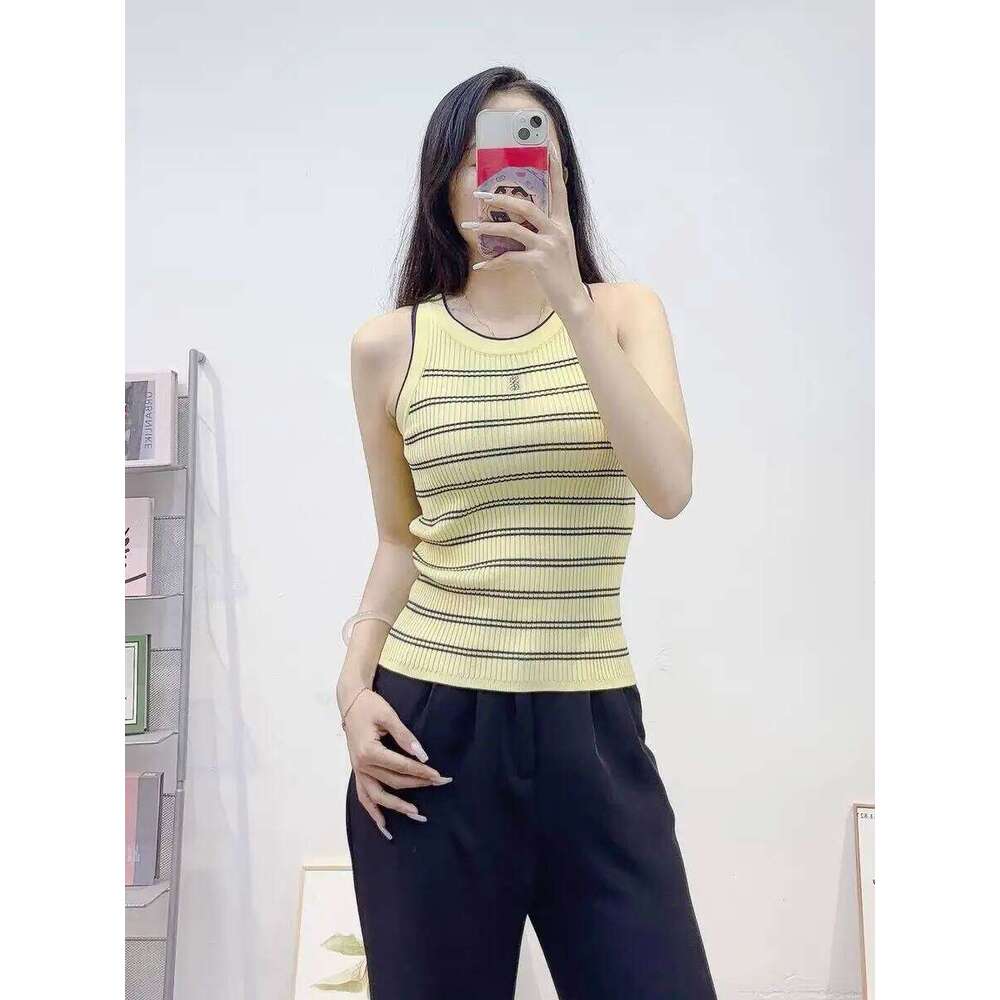 New Women's Stripes Fashion Slim Fit Sleeveless Knitted Sweater Vest Mdng260330