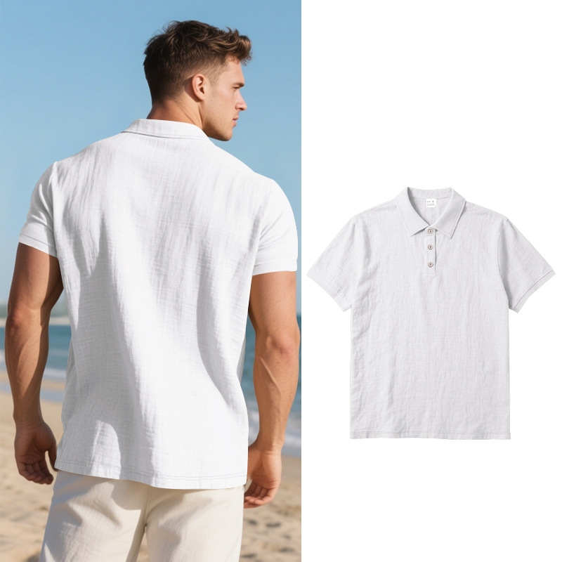 Quality Linen Mens Tshirt tshirts designer man black white blue gray designer shirt for man summer Hawaiian blouse dhgate tops