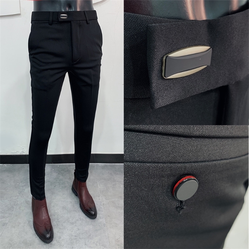 Men Suit Pants Dress Pantalone Hombre Stretch Slim Formal Trousers Cala Masculina Solid Color Casual Pants Fashion Men Clothing 260327