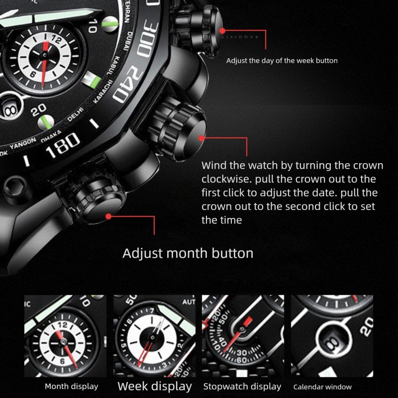 Watches Men Designer Waterproof Fashion Wristwatch Diamond Fashionable Swimming Reloj Hombre Homme Montre De Luxe