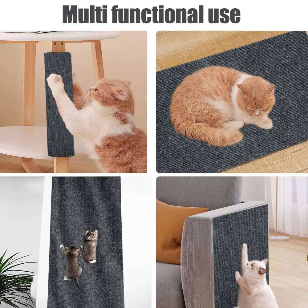 Self-Adhesive Carpet Wall Anti Cat Diy Cats Scratch Board Sofa Protection Paws Sharpen Trimmable