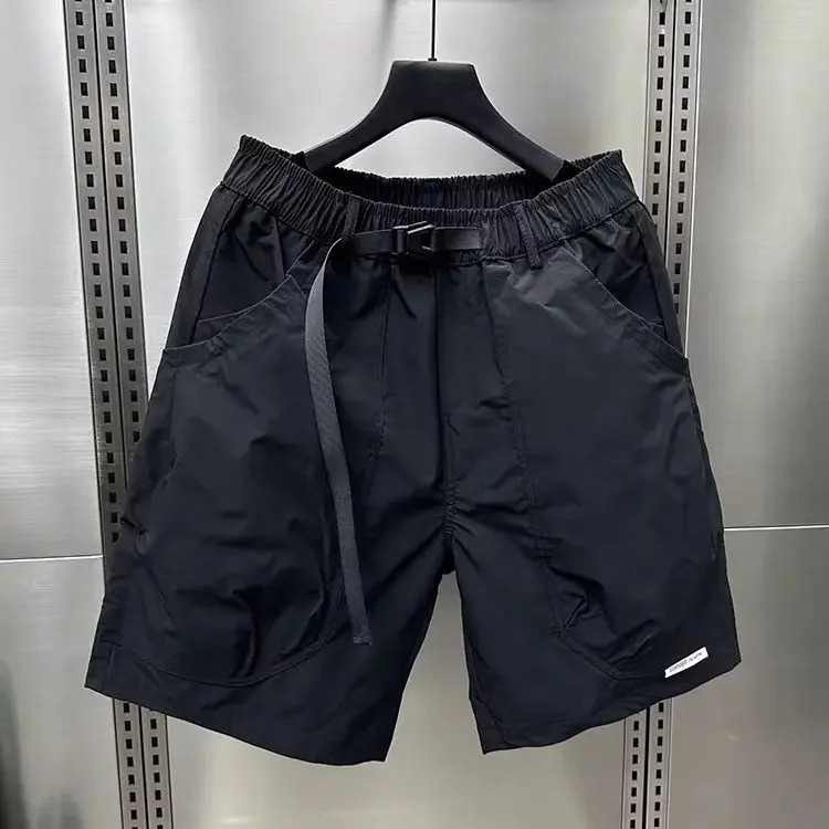 2026 Mens Large Pocket Waistband Work Shorts Summer Thin Loose Straight Half Middle Pants 260327