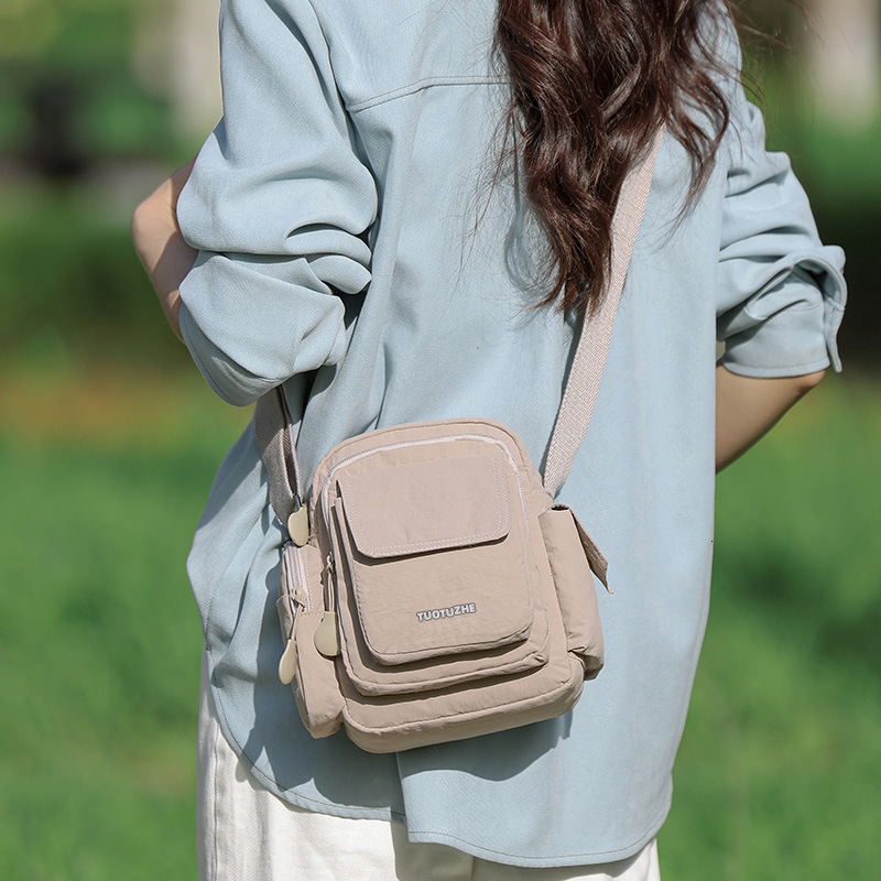 Casual Waterproof Multi-Pocket Commuter Backpack 2025 Summer New Portable Shoulder Crossbody Bag