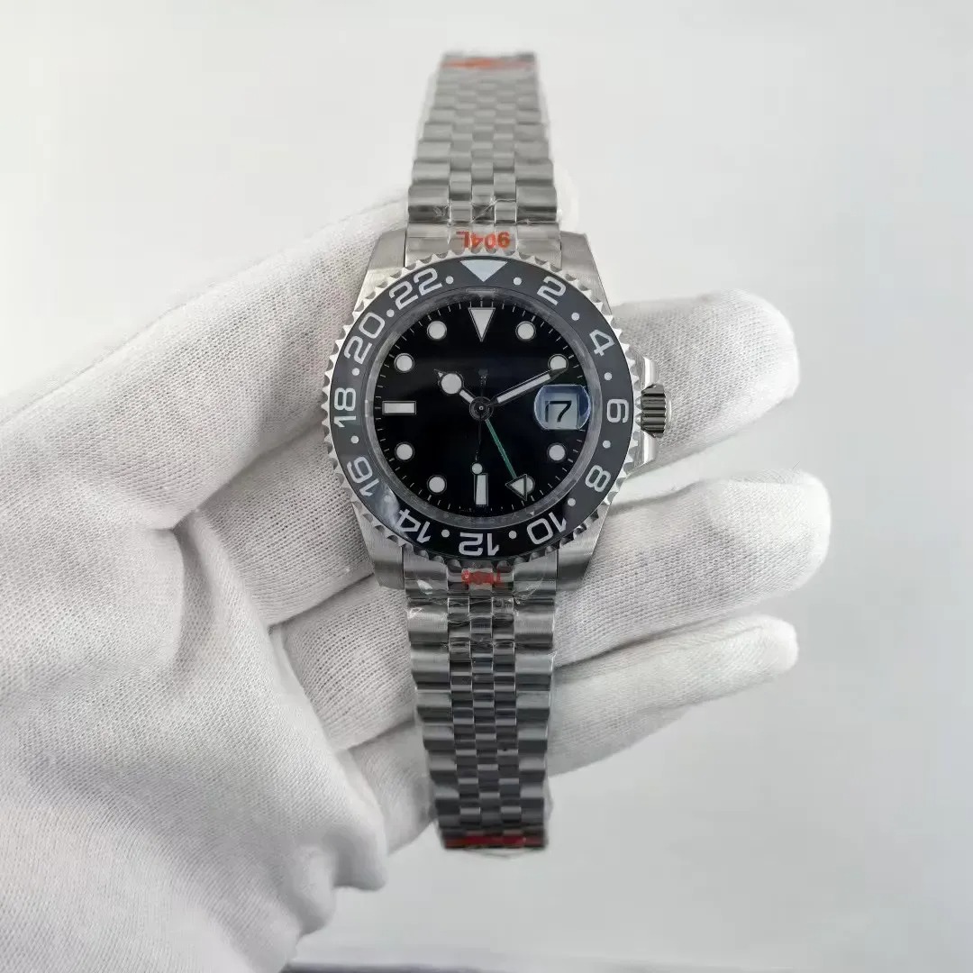 Super U1 ST9 Men's Watch Stainless Black and Gun Color Ceramic Bezel Luxury Mechanical Automatic Movement sapphire glass Men Watches Wristwatches