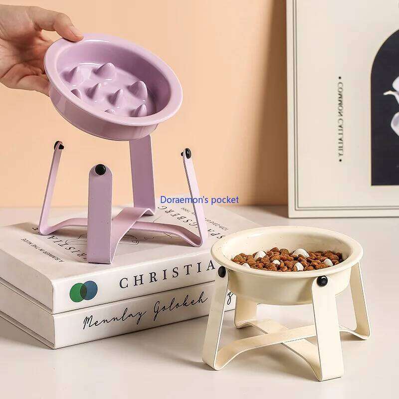 Slow Ceramic dog slow food Cervical spine cat bowl 26W0330