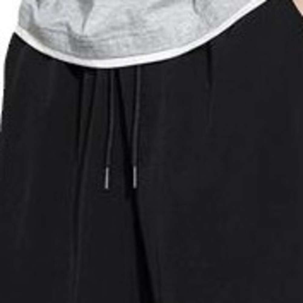 Summer Thin Ice Silk Solid Color Loose Sports Straight Mid-Length Pants Men Trendy Versatile Outdoor Wear Five-Point Shorts