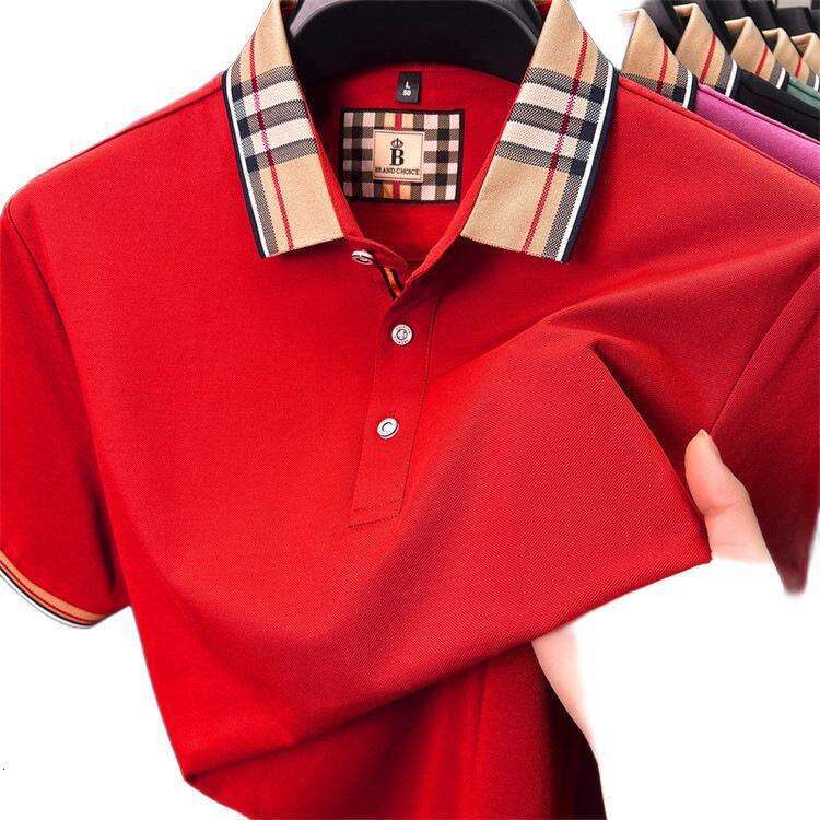 T-Shirt Summer Short Sleeve Polo Shirt Turn-Down Collar Na Light Mature Versatile Men's Business Casual