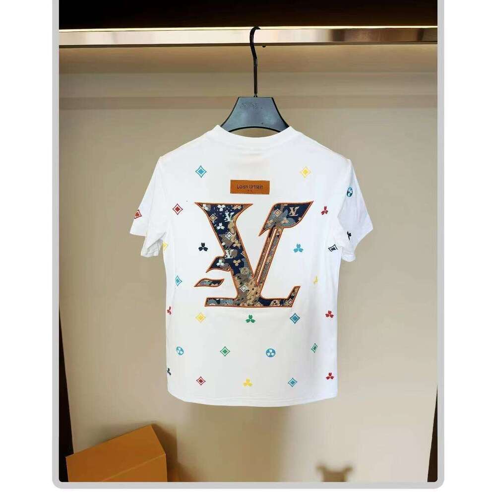 luxury Spring Summer New Casual Fashion Trend Slim Fit Embroidered High-Quality Short Sleeve T-Shirt for Men and Women