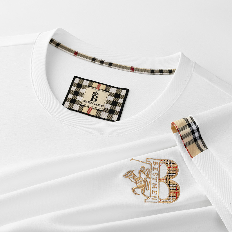 Pure Cotton Thick T-shirt Short At The Front And Long At The Back Men's Embroidered Short-sleeved T-shirt. Designer Luxury Top Fashionable And Ca