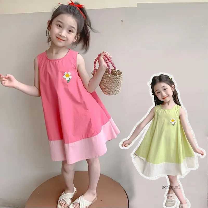 Girls Summer Dress Baby Patchwork Princess Dress Kids Girls Sleeveless Vest Dresses Children ClothingT260330