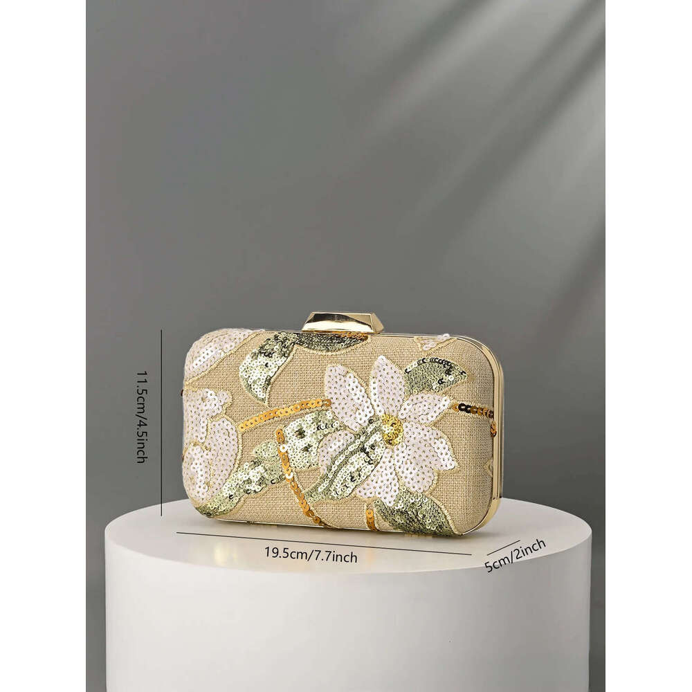 Chinese Embroidery Embroidery Dinner Handmade Decal Sequins Clutch Evening Bag Random Pattern Clutch Bags
