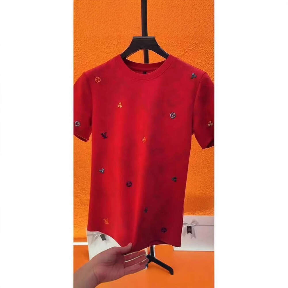 Summer fashion short-sleeve T-shirt, new stylish versatile personalized design, light luxury high-end white T-shirt