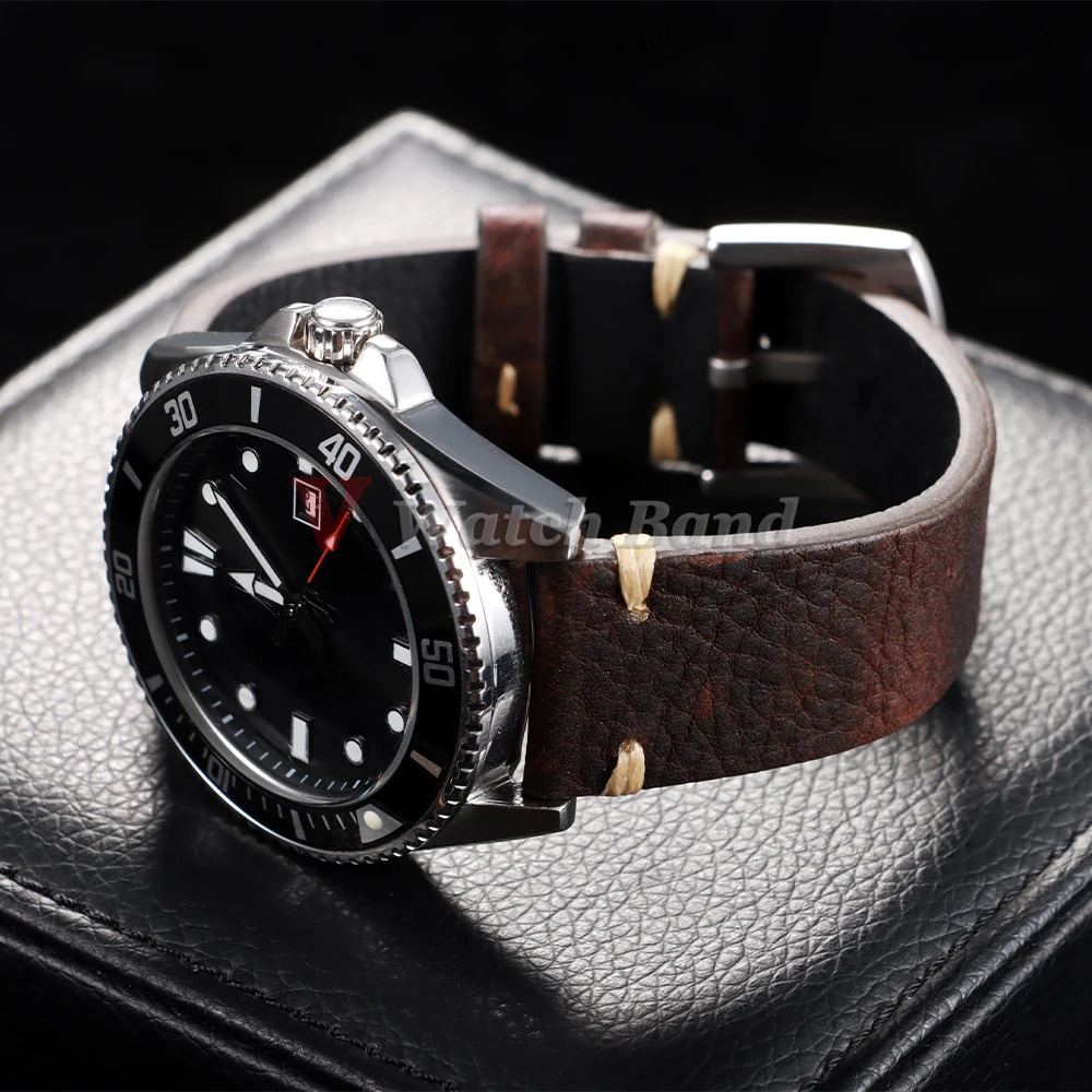 182022mm Universal Genuine Cowhide Watch Band Metal Buckle Vintage Straps for Men Women Breathable Bracelet Belt Accessories 260318