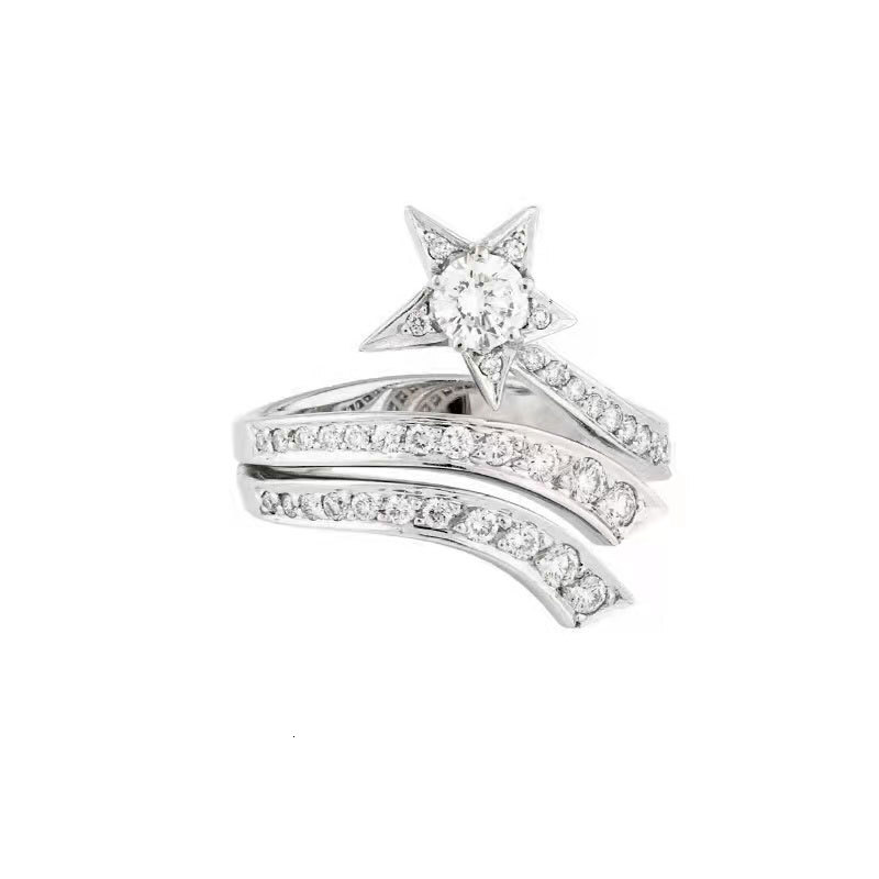 Jewlery Designer For Women New Meteor Zircon Diamond Ring Women, Ins European And American Jewelry, Adjustable Open Ring, Elegant Finger