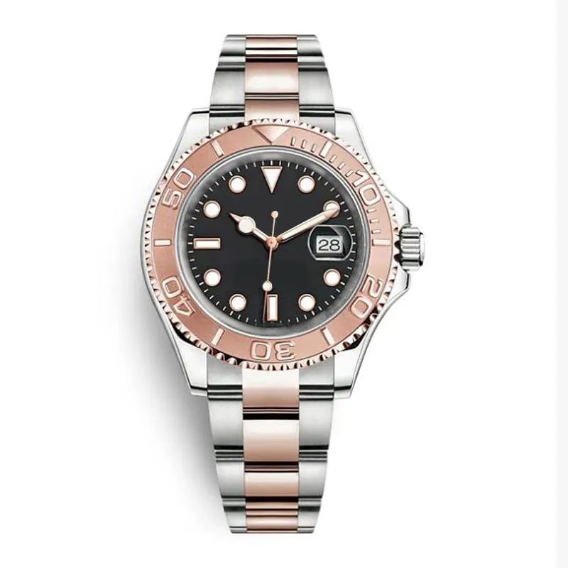 News Men's Upgraded Master Series Watch Black Dial Ceramic Bezel Stainless Steel Solid Solid Bracelet Automatic Movement Watches Wristwatch
