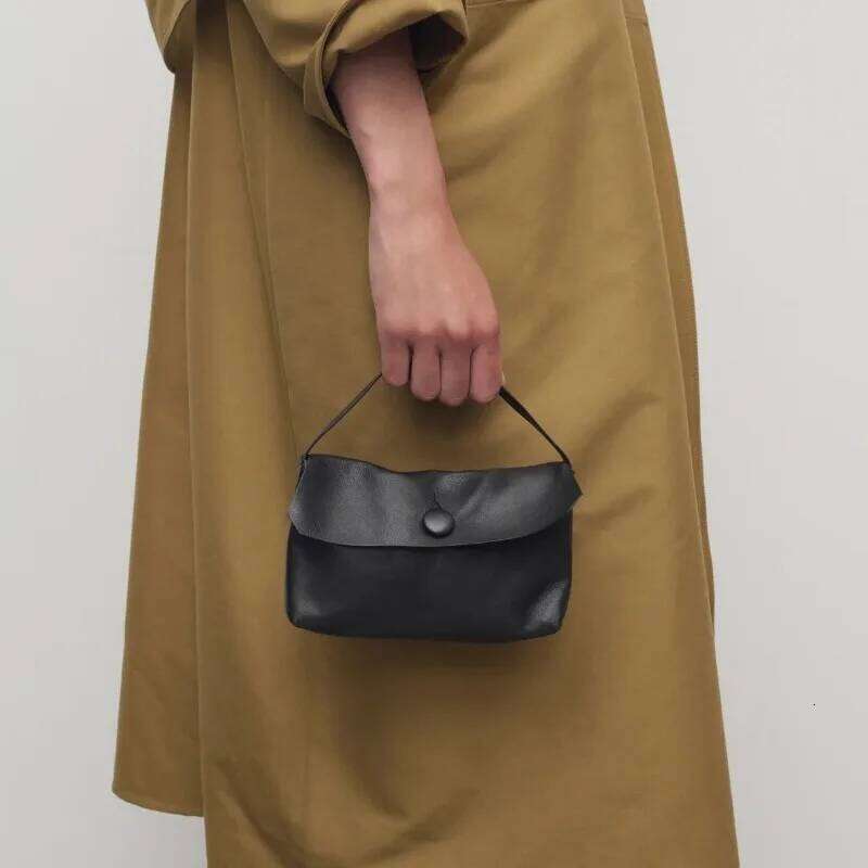 Sally Bags For Women New Flap Closure Secured By A Leather Covered Button With Single Flat Handle Supple Texture Refined Finish TIANOUDAISHU