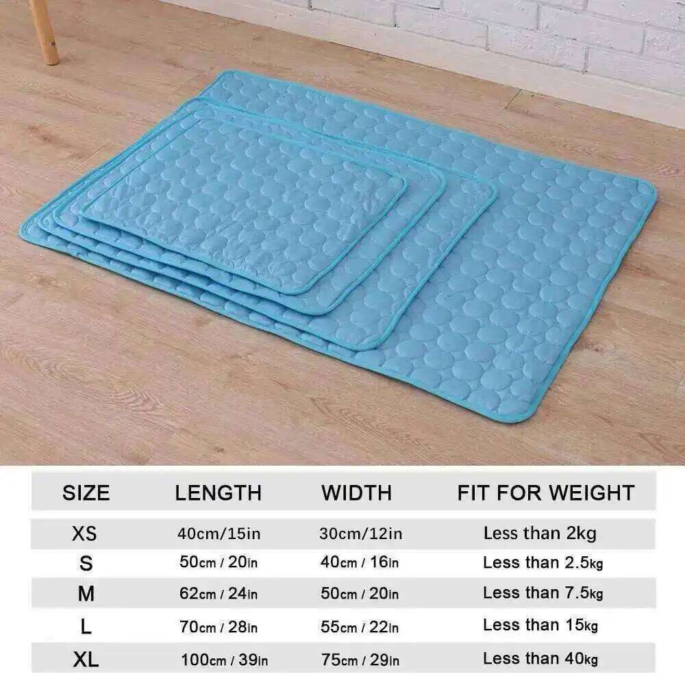 Cooling Pad Mat Dogs Ice Silk Blanket Sofa Breathable Pet Bed Summer Washable For Small Large Dog Cat