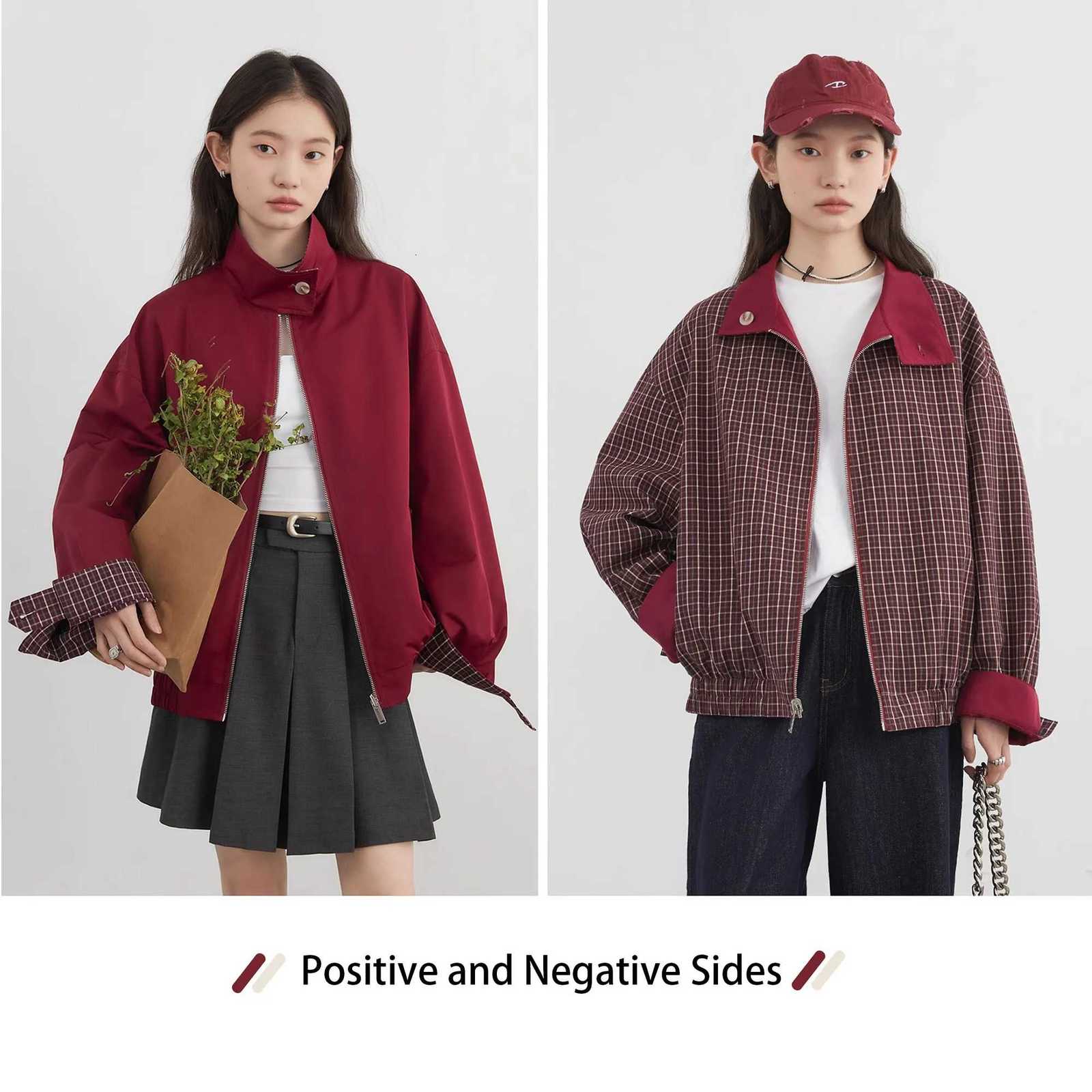 CHIC VEN Women Jackets Casual Reversible Stand Up Collar Workwear Female Coat Spring Autumn 2026 Woman OurterwearT260328