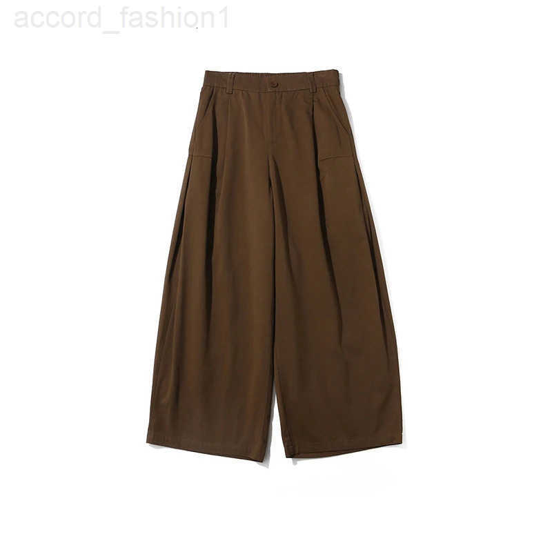 High Street Y2k Pants Men Coffee Wide Leg Trousers Trendy Autumn Lightweight Korean Harajuku Suit Pants Classic Streetwear Male H260330