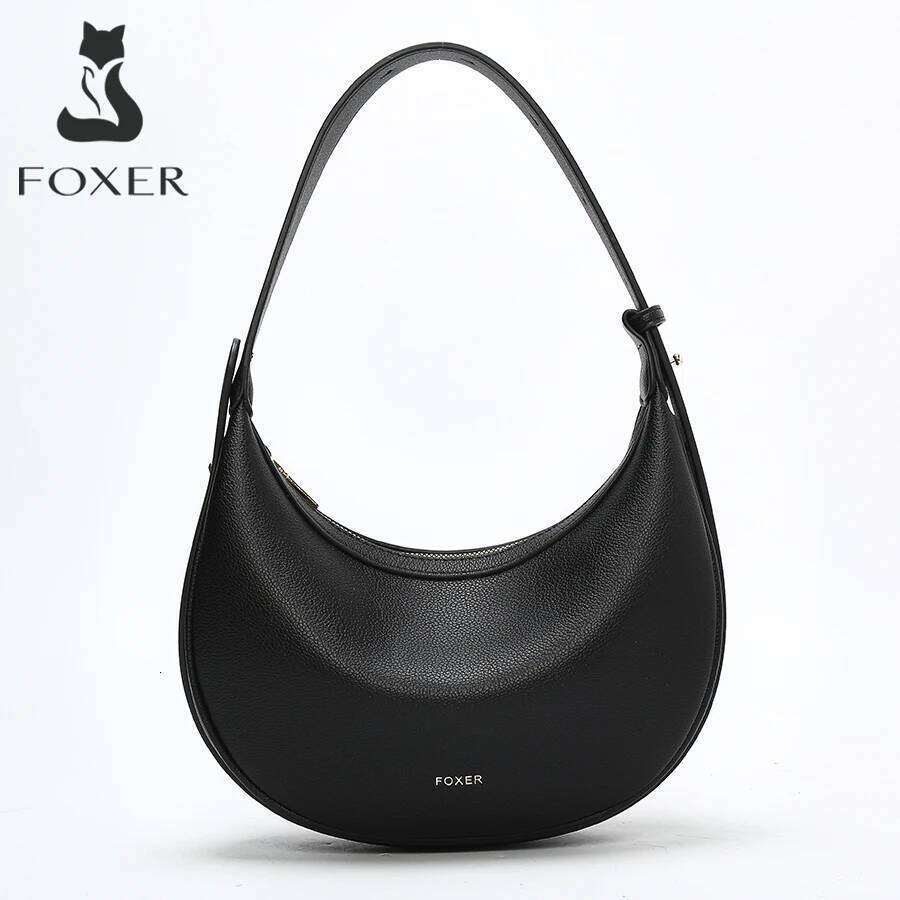 FOXER Women Fashion Small Shoulder Lady Crossbody Handbag Half Moon Underarm Bag With Perfect Gift For Wife