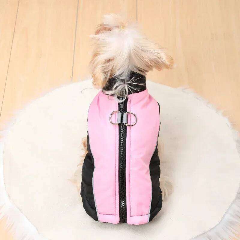 Warm Pet Clothes Windproof Dog Jacket With Zipper For Small Medium Dogs Cats Reflective Puppy Clothing Cat Outfits Overalls