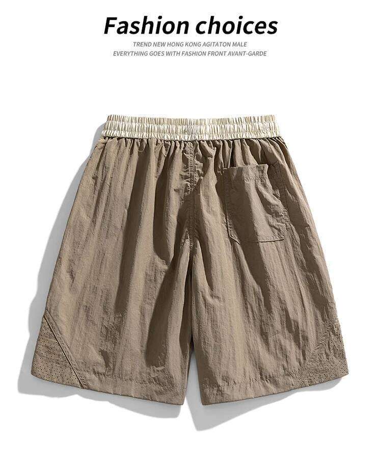 For Summer New Mens Casual Trouers Green Black 100% Nylon Shorts Running Man Short Pants Oversize