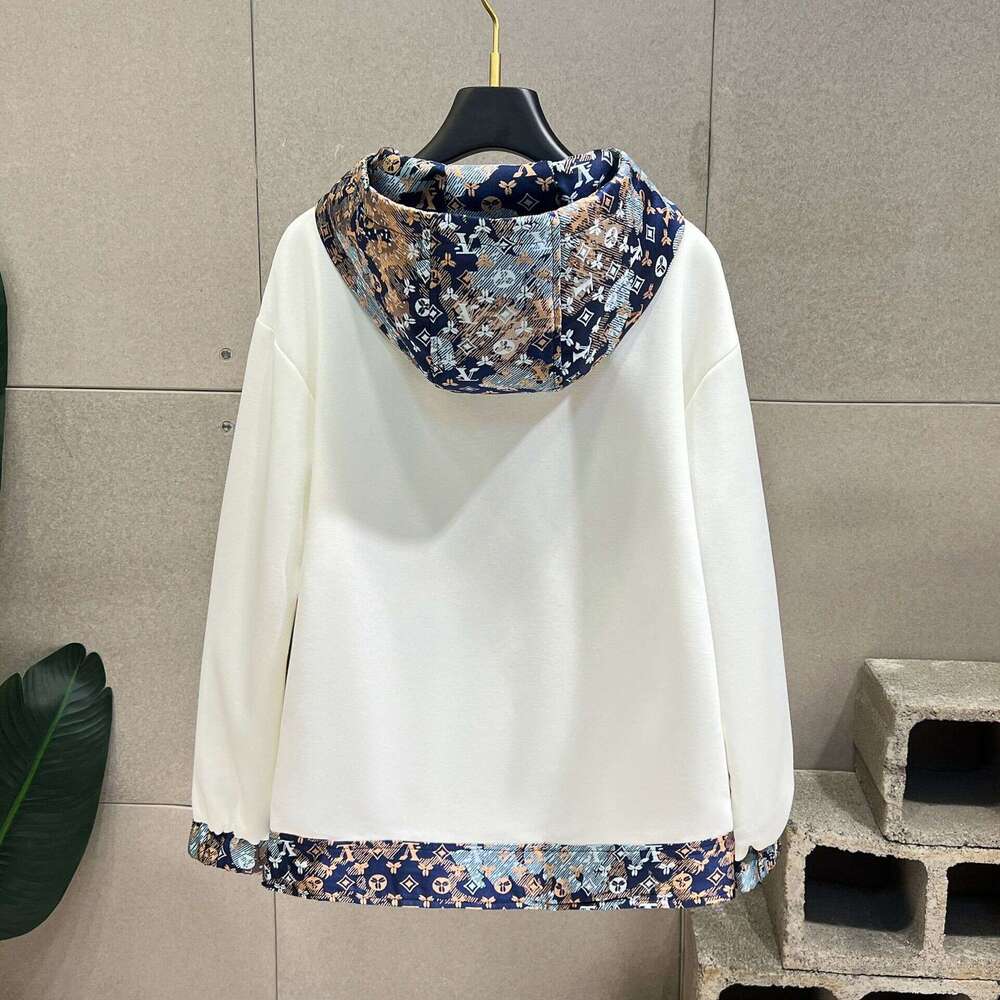 2026 Spring New Design Sense Light Luxury Men's Youth Fashion Trend Versatile Patchwork Hooded Casual Jacket