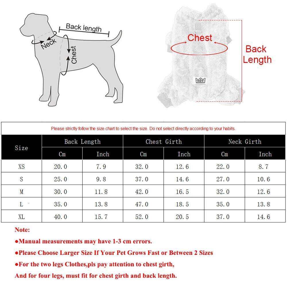 Puppy Autumn Winter Pet Cozy Jumpsuit For Small Medium Dogs Cats Warm Soft Dog Print Clothes Chihuahua Teddy Overalls