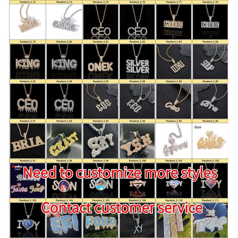 Iced Out VVS Moses Stone Shiny Men's Chain Necklace Big Personality Hip Hop Custom Pendant Charm - view 5