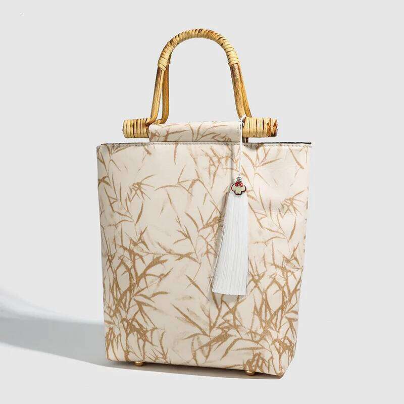 Chinese Embroidery Hot Sale Newest Fashion Accessory Large Capacity Handle Bag Chinese Style Bamboo Knot Handbag Cheongsam Bagfor Women Clutch Bags