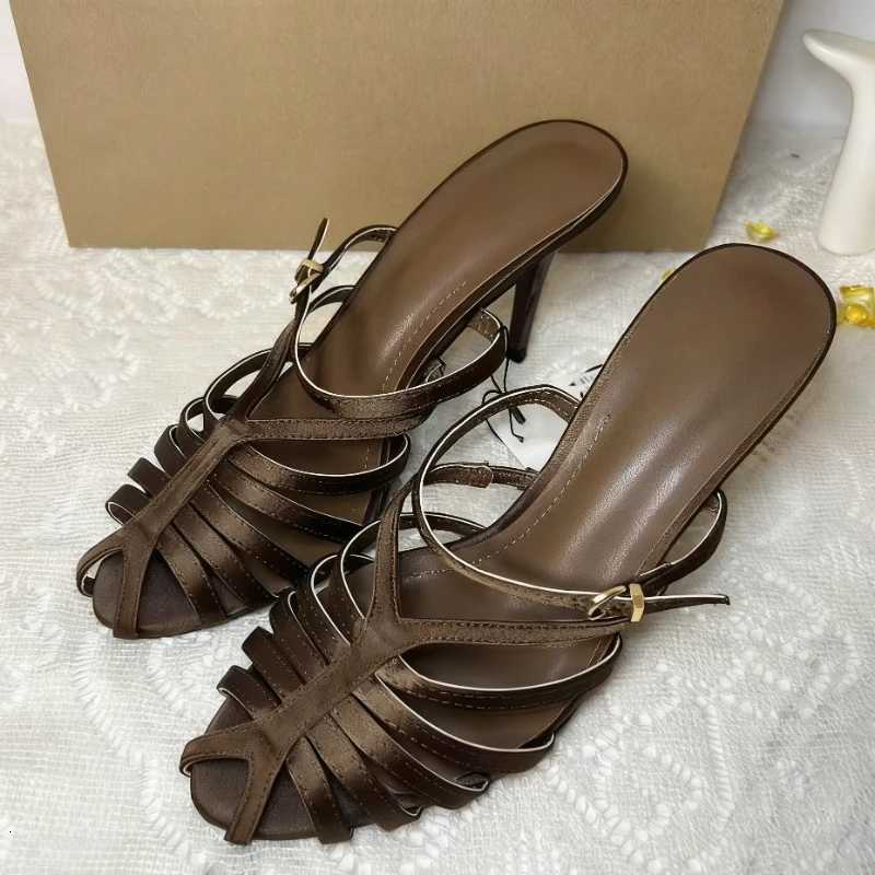 Sexy Strappy High Heels Women Sandals Slingback Luxury Thin Strap Summer Party Shoes Elegant Wedding Dress Pumps Z260330
