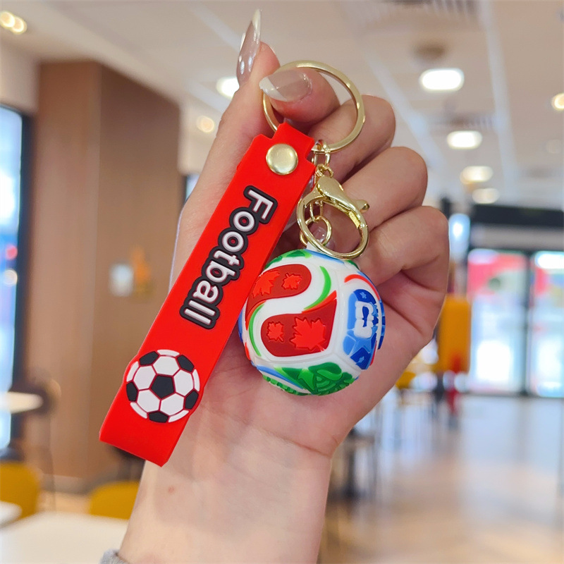 free shipping 2026 Creative World Cup Soccer Keychain, Cartoon Car Doll Key Ring, Unisex Backpack Bag Charm Gift Accessory