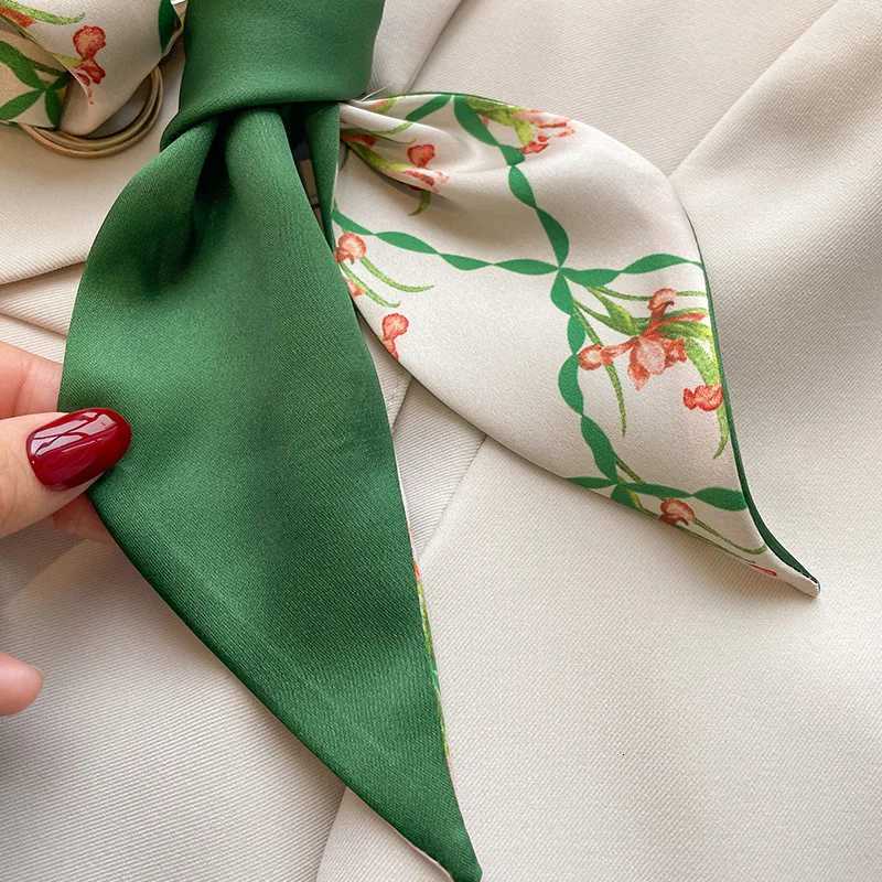 Luxury Narrow Short Twill Silk Scarf For Woman Long Ribbon Binding Bag Silk Ribbon Hair Belt Hot Selling Small Scarf Kerchief Z260330