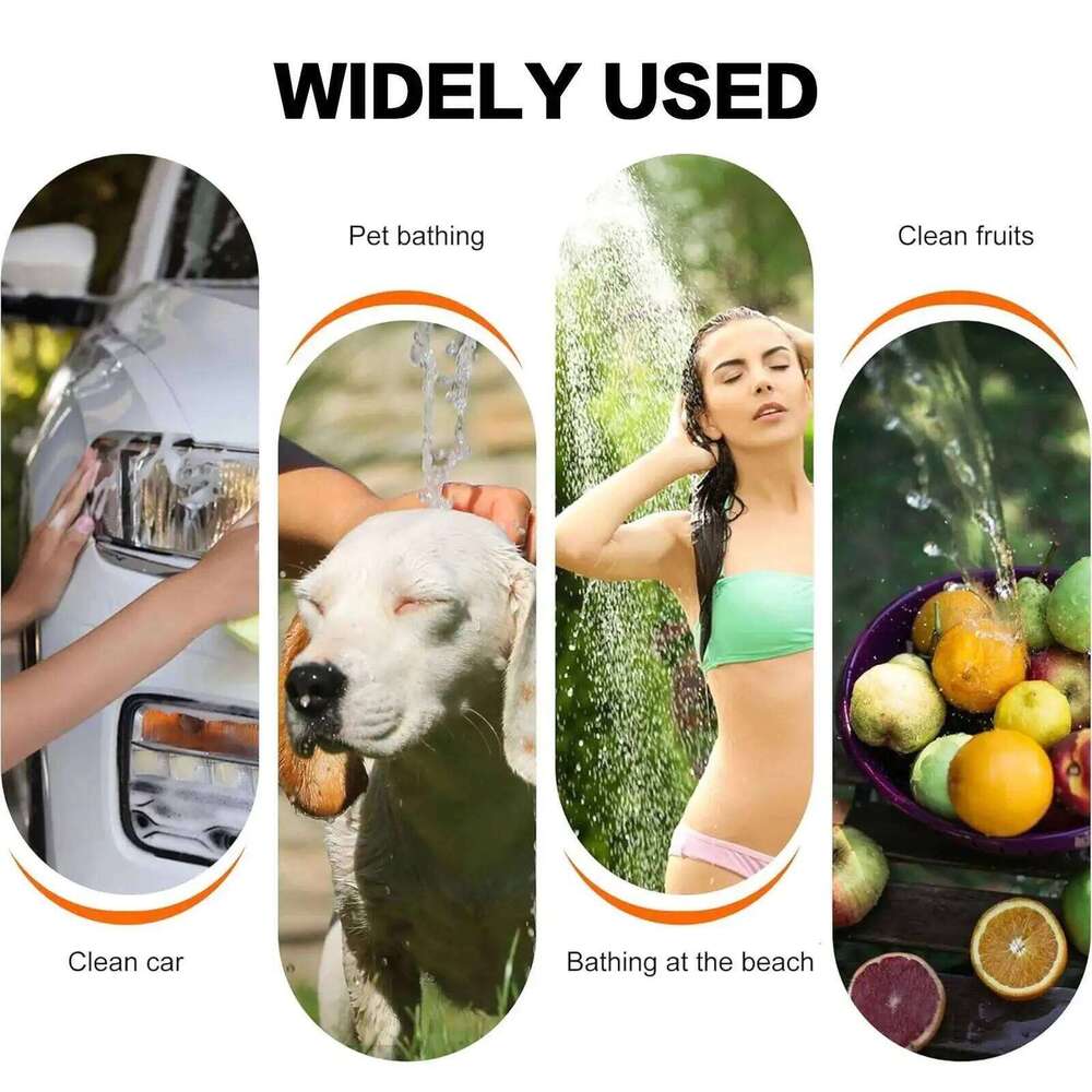 Electric Pump Rechargeable Camping Portable Outdoor Shower Head Sprayer for Hiking Car Wash Pet Cleaning
