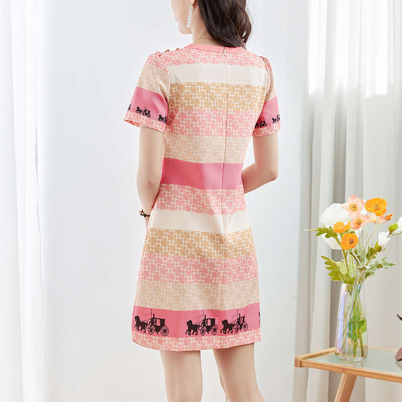 Summer Women's Elegant Age-Reducing Waist-Slimming A-Line Dress Slimming Design Qipao Hanfu Silk