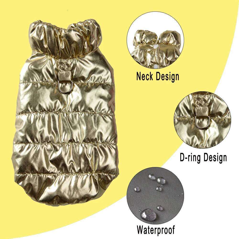 Dog Coat Vest For Small Medium Dogs Cats Hiking Outdoor Waterproof Warm Puppy Clothes with D-ring French Bulldog Pug Pet Jacket