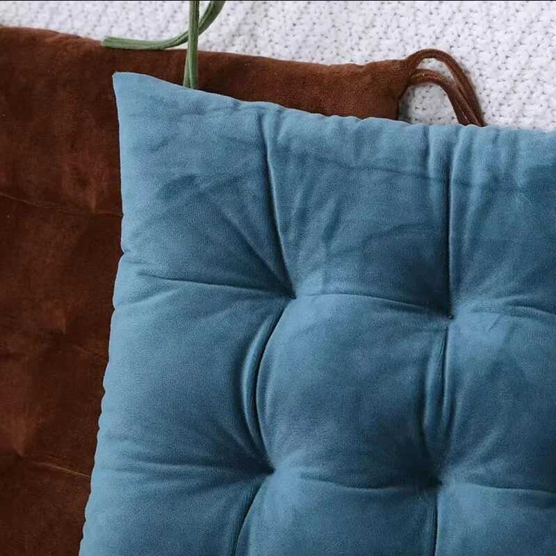 Square Chair Seat Cushion Solid Color Thick Soft Tatami Seat Mat Anti-slip Office Chair Cushion Modern Style Chair Cushions Pad H260330 - view 6