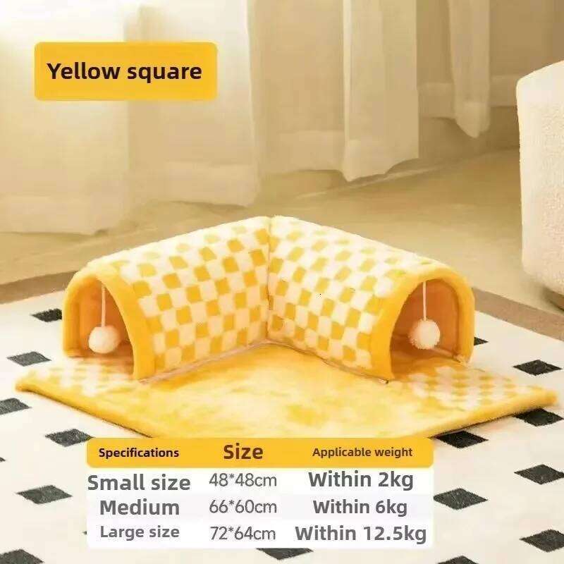 Nest Tunnel Maze Digging Hole Cat Dog Bed Warm for Autumn Suitable All Seasons Removable Washable Pet Winter Blanket