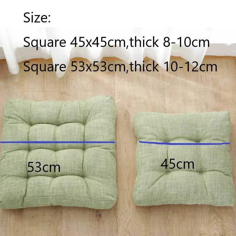 Green Linen Floor Seat Cushion Pillow Gift Round Large Pillows Seating for Adults Tufted Seat Cushions for Living Room Tatami H260330 - view 4