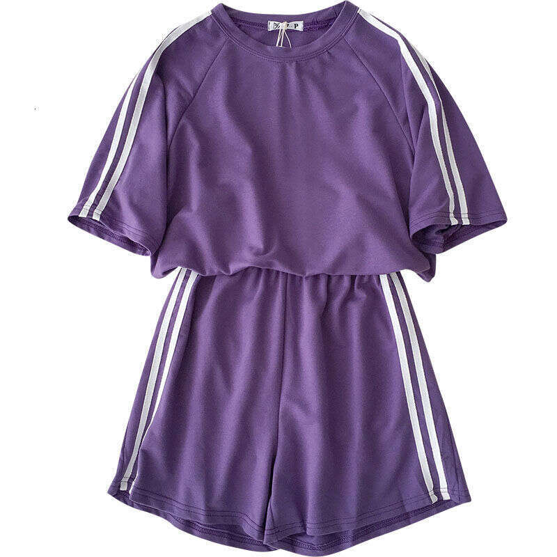 Short Sleeve Shorts Sports Women Summer Korean Style Loose Running Casual Two-Piece Set For Teenage Girls