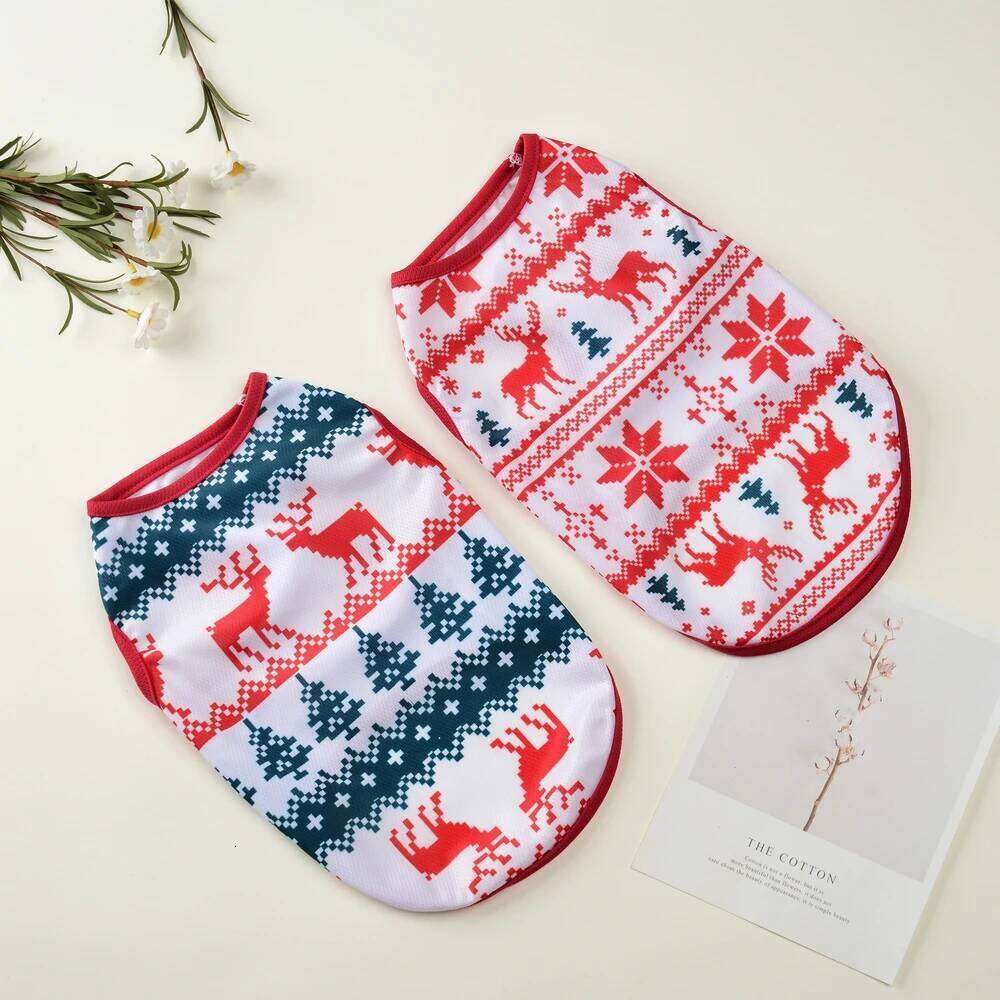 Pet Dog Clothes For Small Medium Dogs Cat Funny Christmas Party Dressed Up Puppy Vest Cute Kitten Costume French Bulldog Outfits