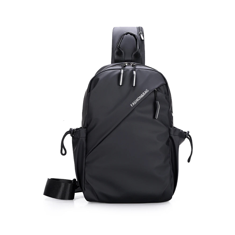 Men's shoulder sporty small men's trendy waterproof Oxford cloth bag, canvas backpack, crossbody bag