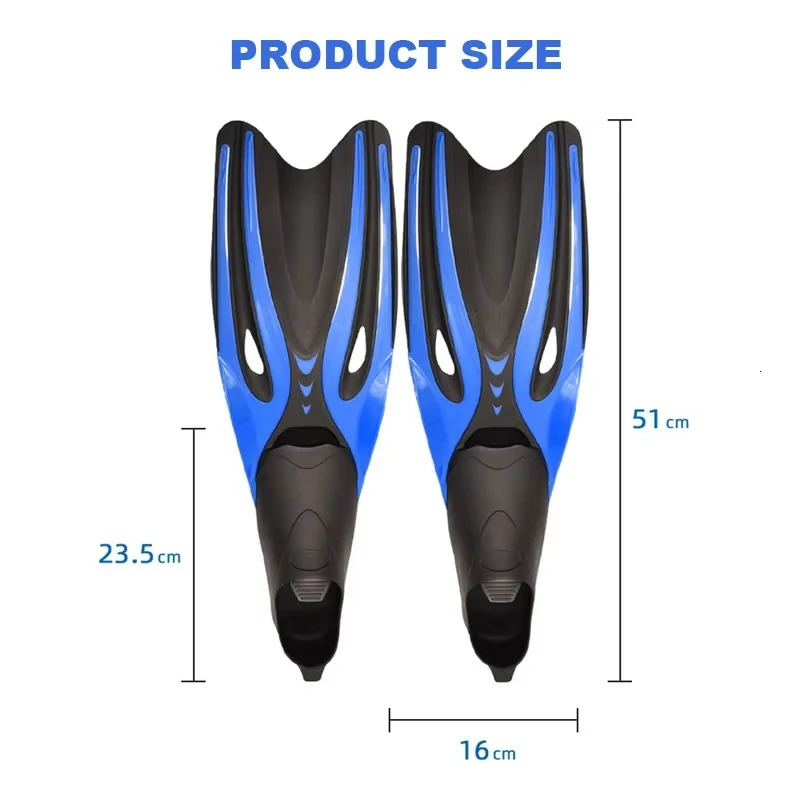 Professional Diving Fins Flexible Comfort TPR NonSlip Swimming Rubber Snorkeling Swim Flippers Water Sports Beach Shoes 260312